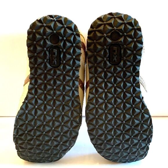 BEIGE WITH BROWN STRIPE VELCRO CLOSURE LB S-6 - Picture 6 of 6